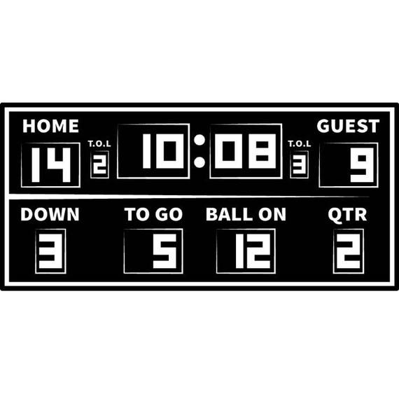 Football Scoreboard Score Time Clock Equipment Sport Stadium