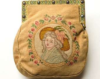 Petit Point Purse, Antique Purse