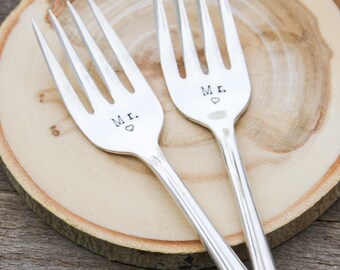 Wedding Forks , wedding decor, wedding gift, vintage wedding forks, wedding table, wedding shower gift, custom wedding gift, weddings