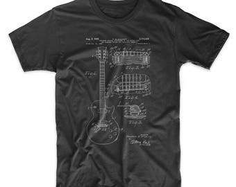 Gibson Les Paul Patent T Shirt, Guitar Shirt, Guitar Player Gift, Electric Guitar PP0047 Z1016