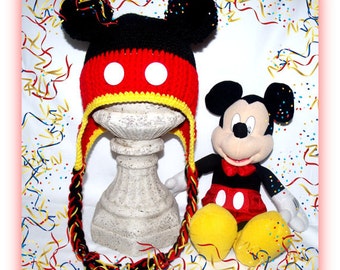 Original Mouse Earflap Hat - Crochet Pattern