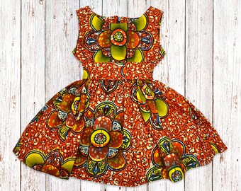 Girls African Dress with Bolero Jacket and Head Band , sizes 1 month - 14 years