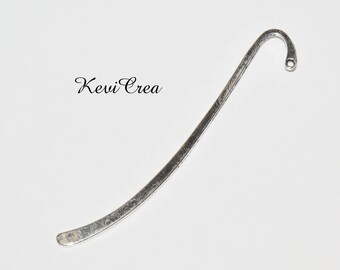 2 x small silver metal bookmarks smooth 87mm