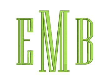 SALE 50% 7 Size Naigerengraved monogram Embroidery Fonts, Machine Embroidery Designs BX font Pes font - 9 File Fomats