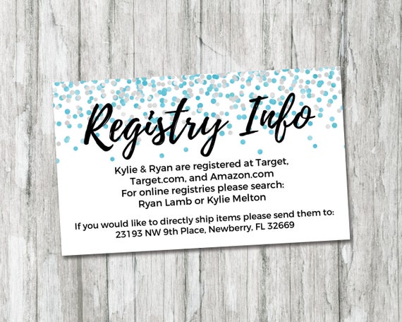 Registry Information On Baby Shower Invitation 9