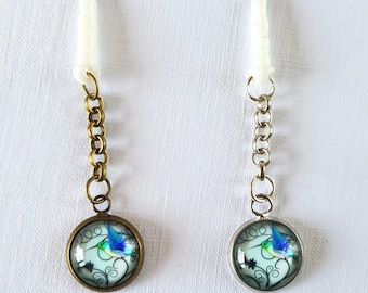 Blue Hummingbird Dust Plug Charm, Hummingbird Phone Plug, Hummingbird Gift, Mobile Phone Plug, Cell Phone Plug, Earphone Plug, Audio Plug