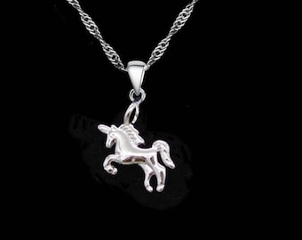 Necklace "Little Silver Unicorn"