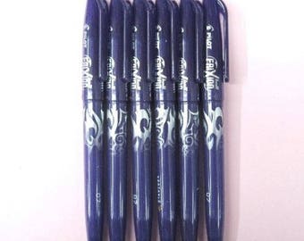 Pilot FriXion Purple Erasable 0.7mm Fine Point Roller Ball Gel Ink Pens - 6 Pack