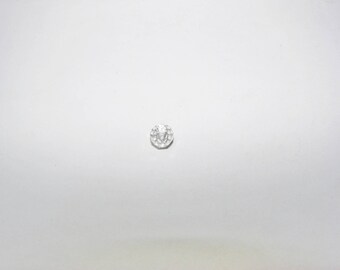 6 mm faceted rock crystal bead. (8221496)