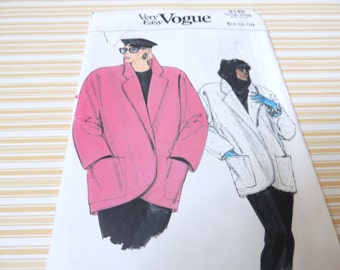 Very Easy Vogue 9140 Coat Pattern 14,16,18 Uncut
