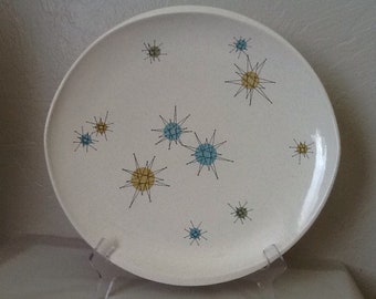 Franciscan Starburst Atomic Design Earthenware 13" Platter Oven Safe Made in the USA