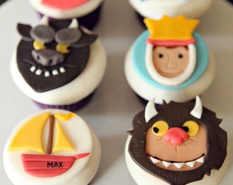 Where the Wild Things Are Fondant Cupcake Toppers