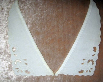 Vintage Collar Off White Pique 1950's