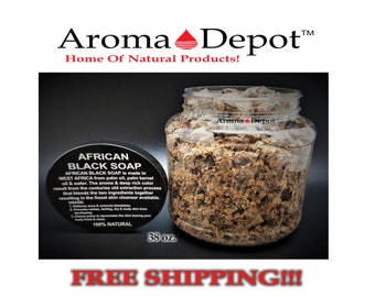38 oz. African Black Soap Cut into small pieces 100% Natural Raw Pure WHOLE SALE 5 oz., 10 oz., 20 oz. & 38 oz Free Shipping!!