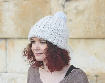 Hand crocheted wool hat