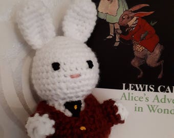 White Rabbit Alice in Wonderland Book and Figure Gift set
