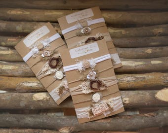 Natural Newborn Tieback Collection" * Jersey Stretch Knit * Newborn Tieback * Photo Prop *