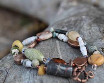 Earthy boho inspired bracelet