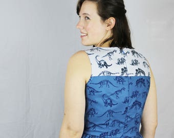 Dino Dress - Dinosaur, tyrannosaurus rex, t-rex, stegosaurus, brontosaurus, triceratops, teacher