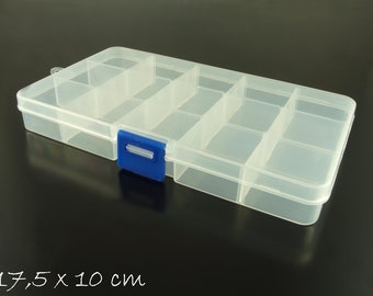 Sorting box with 15 compartments 17.5 x 10 cm