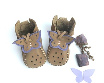 Butterfly Wings Leather Baby Shoes & Moccs