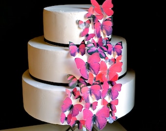 EDIBLE Valentine's Butterflies - Valentine Cake and Cupcake Decorations - Edible Butterflies for Cakes
