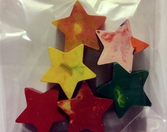 Set of 6 Medium Star Crayons