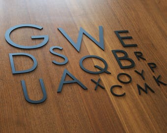 Acrylic Letters Century - Home Address - Office Plaque Signs - Wall Door Decoration - Custom Name Text - Black White Gold Silver