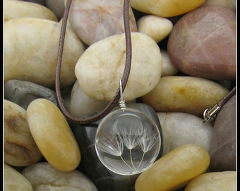 Dandelion Seed Ball Pendant on 18" Chain