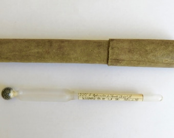 Antique Brewery Hydrometer Instrument or Gauge for Spirits Tralle Scale 60F