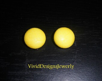 Yellow Statement Earrings - Stud Earrings