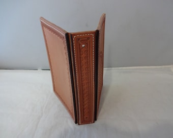Leather Basket Stamped Daytimer Address Book Cover You Finish Craft Project Parts