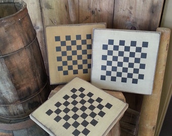 Primitive checker board, wooden sign, primitve, home decor,game board