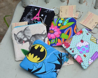 Fabric Zippered Coin Purse