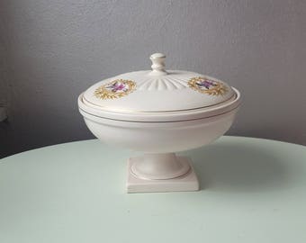 Vintage bonbon dish Flora ceramics Gouda years 50