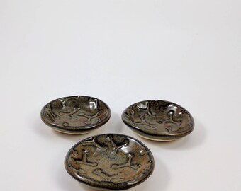 Tiny Bowls / FREE U.S. SHIPPING / Ring Dish / Condiment Server (set of 3)