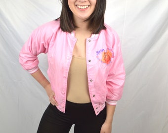 Vintage 90s Barbie Pink Girl's Jacket