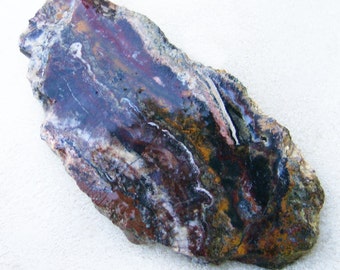 Colorful Jasper Slab - Maroon, Gold, Red & White, Handmade Stone Slice by JewelryArtistry - SL382