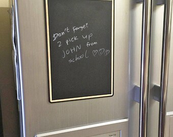 Kitchen chalkboard, magnetic message board, wood magnet memo board, wood blackboard fridge magnet, new home housewarming gift, hostess gift