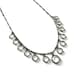 Vintage Clear Open Back Bezel Crystal Necklace on Hematite Plated Chain