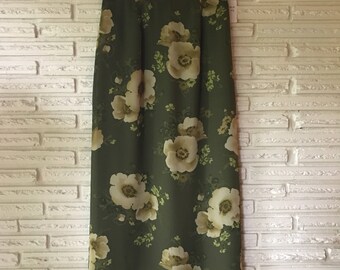 Vintage Skirt // pencil skirt // floral skirt // 1980s skirt // norton mcnaughton