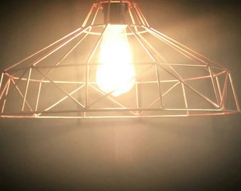 Copper Geometric Pendant Light (large)
