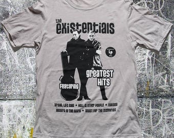 Camus and Sartre Existentials Mens Gray T Shirt
