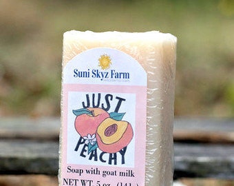 Peach Goat Milk Soap - Just Peachy Goat Milk Soap - Goat Milk Soap - Handmade Peach Soap - Natural Peach Goat Milk Soap