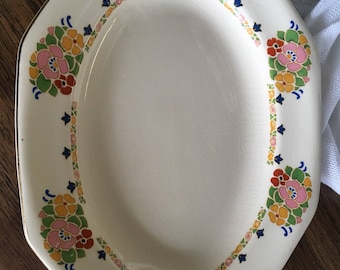Vintage China Platter with a Mod Look