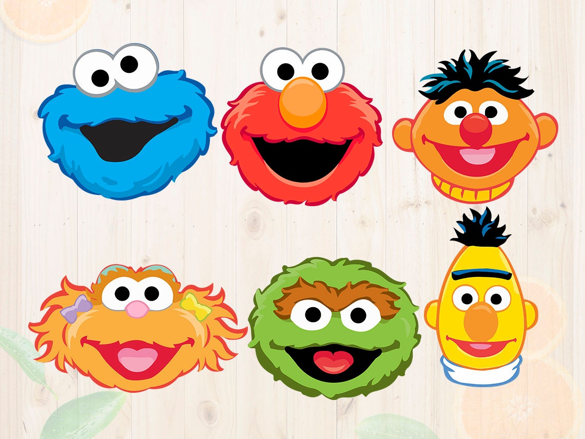 Sesame Street Svg Sesame st Characters Dxf Eps & Png