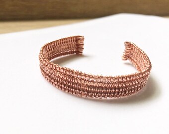 Copper Bangle, Copper Bracelet, Copper Jewelry, Wire Wrapped Bracelet, Wire Wrapped Bangle, Wire Wrapped Jewelry