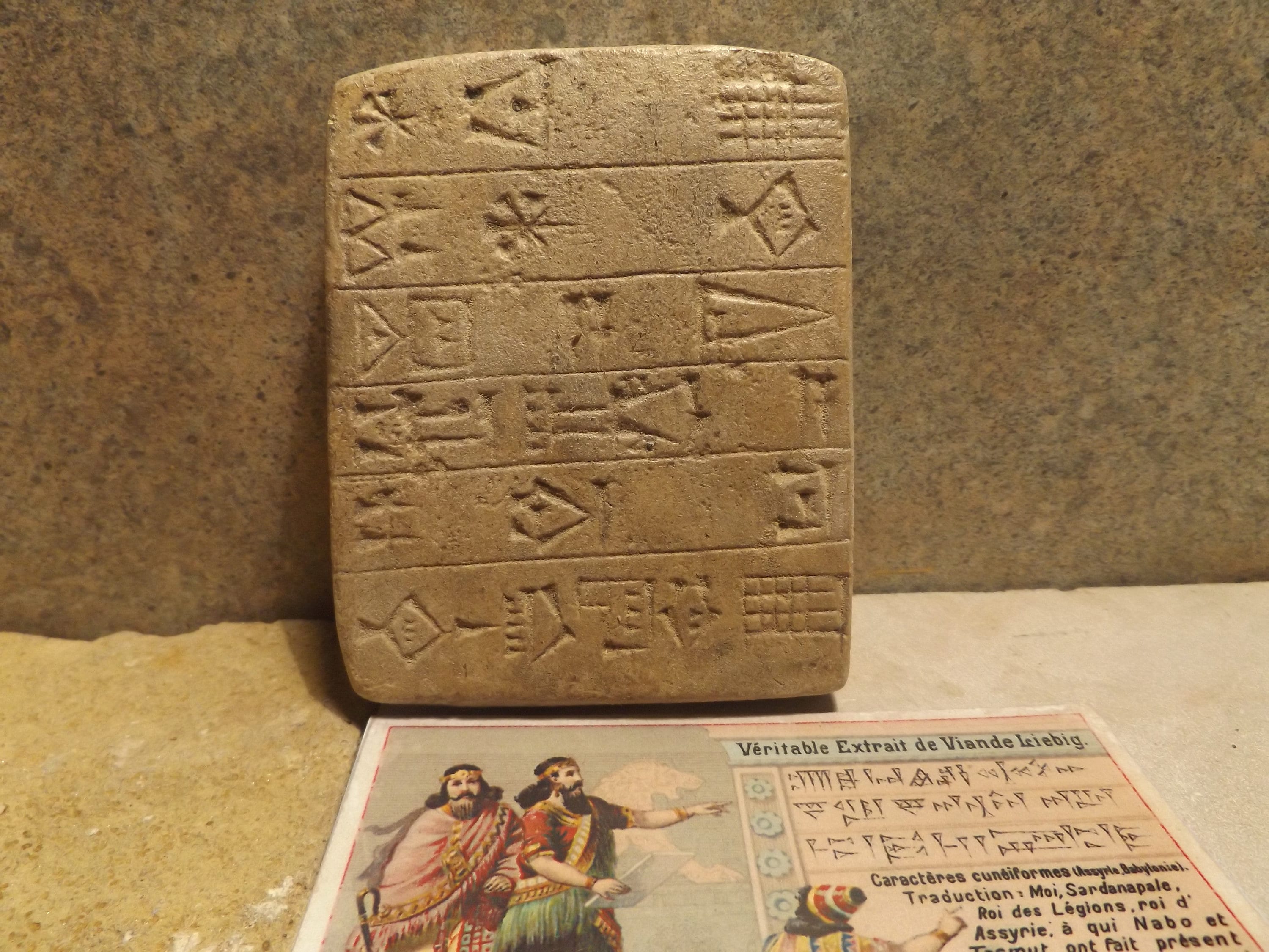 Sumerian Writing Cuneiform Tablet Of Gudea Document Replica Mesopotamia