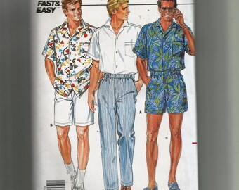 Butterick Men's Shirt, Shorts and Pants Pattern 3777