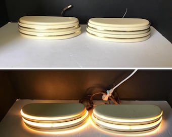 Pair of Mid Century Art Deco Wall Sconce Lights